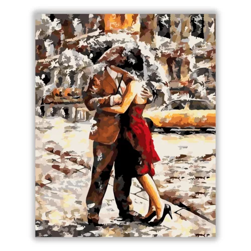 Együtt az Esőben - számfestő készlet - Számfestő.hu - 50×60cm - Keret nélkül