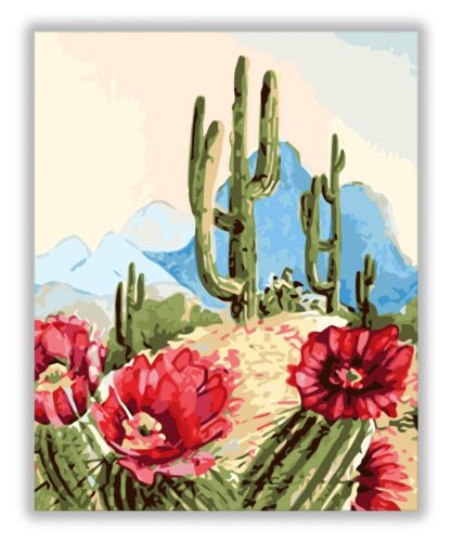 Sivatagi Kaktusz - számfestő készlet