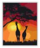 Zsiráfok a Naplementében - számfestő készlet