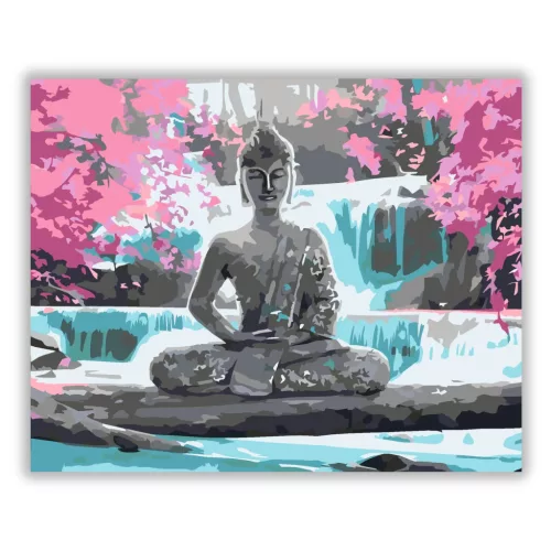 Buddha Zen - számfestő készlet - Számfestő.hu - 40×50cm - Keret nélkül