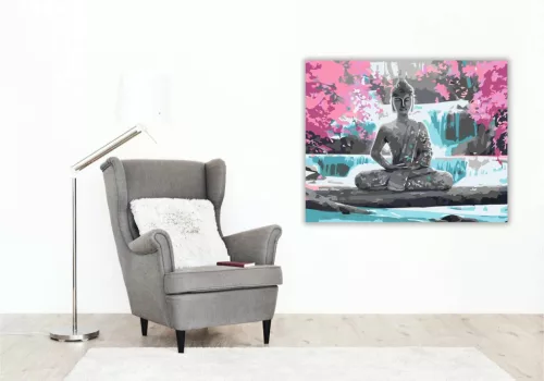 Buddha Zen - számfestő készlet - Számfestő.hu - 40×50cm - Keret nélkül