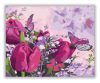 Lila Tulipán Pillangókkal - számfestő készlet - Számfestő.hu