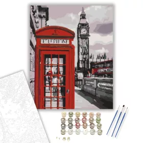 Telefonfülke - számfestő készlet - Számfestő.hu - 40×50cm - keret nélkül