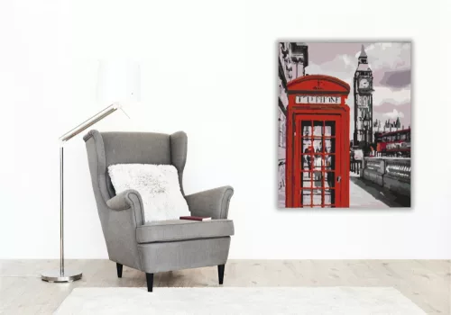 Telefonfülke - számfestő készlet - Számfestő.hu - 40×50cm - keret nélkül