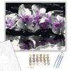 Lila Orchidea - számfestő készlet - Számfestő.hu - 50×60cm - keretre feszítve
