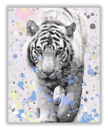Fehér Tigris - számfestő készlet