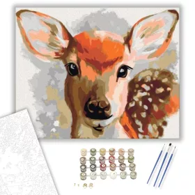 Őzike - számfestő készlet - Számfestő.hu - 40×50cm - keret nélkül