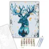 Szarvas Karácsony - számfestő készlet - Számfestő.hu - 40×50cm - keret nélkül