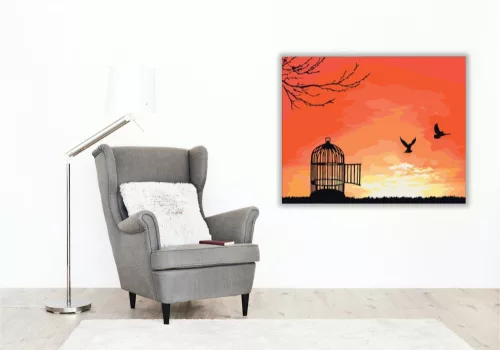 Szabadság - számfestő készlet - Számfestő.hu - 60×70cm - keret nélkül