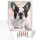 Fekete Fehér Bulldog - számfestő készlet - Számfestő.hu - 40×50cm - keretre feszítve