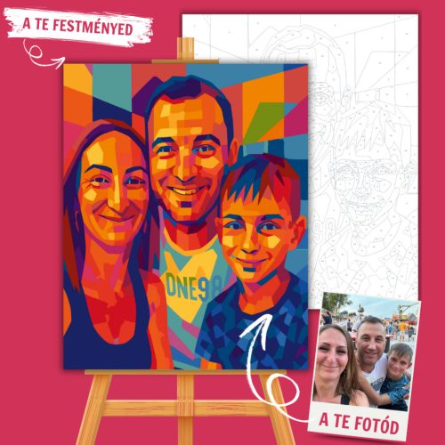 Számfestő Portré - WPAP Stílusban (Wedha’s Pop Art Stílus) - Számfestő.hu - 30×40cm - keret nélkül