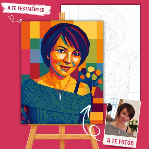 Számfestő Portré - WPAP Stílusban (Wedha’s Pop Art Stílus) - Számfestő.hu - 30×40cm - keretre feszítve