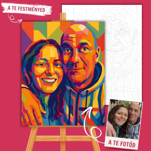 Számfestő Portré - WPAP Stílusban (Wedha’s Pop Art Stílus) - Számfestő.hu - 30×40cm - keret nélkül