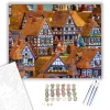 Mézeskalács falu- számfestő készlet - Számfestő.hu - 80×100cm - keretre feszítve