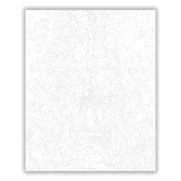 Eiffel Torony Ősszel - számfestő készlet - számfestő készlet