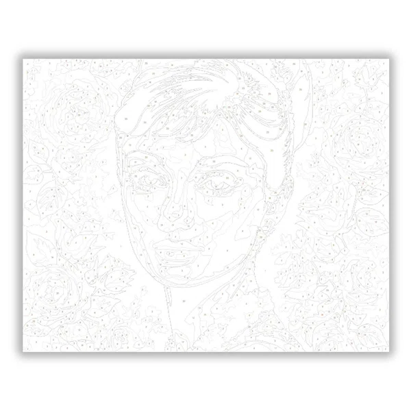 Audrey Hepburn Portré - számfestő készlet - számfestő készlet