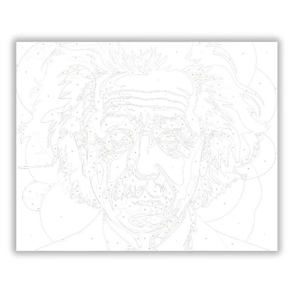 Albert Einstein Portré - számfestő készlet - számfestő készlet