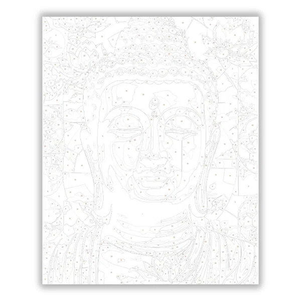 Buddha Arca Lótuszokkal - számfestő készlet - számfestő készlet