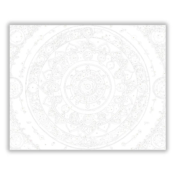 Buddhista Szimbólumok Mandala - számfestő készlet - számfestő készlet
