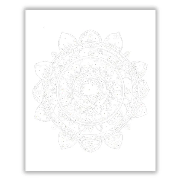 Arany Mandala Kék Alapon - számfestő készlet - számfestő készlet
