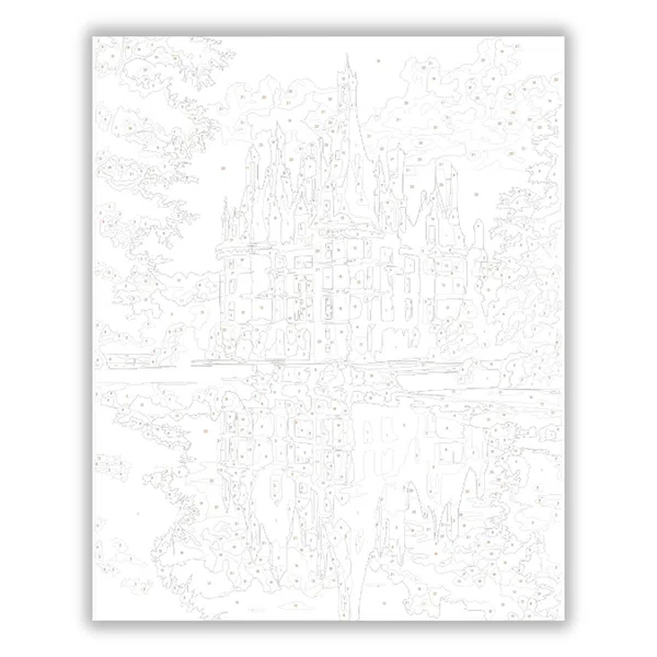 Château de Chambord - számfestő készlet - számfestő készlet