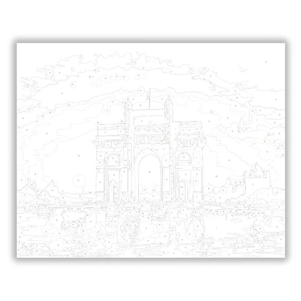 Gateway of India Naplementében - számfestő készlet - számfestő készlet
