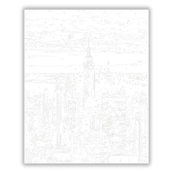 Empire State Building Alkonyatkor - számfestő készlet - számfestő készlet