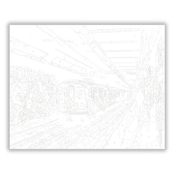 Graffitivel Díszített Metró Az Aluljáróban - számfestő készlet - számfestő készlet