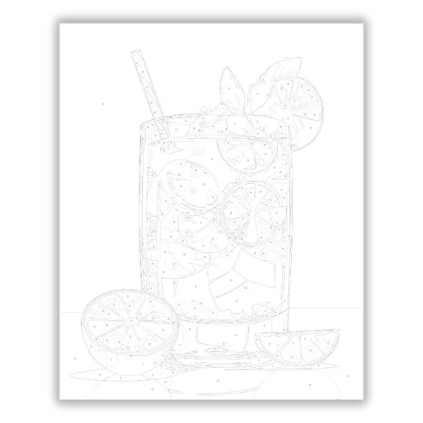 Frissítő gin-tonik - számfestő készlet - számfestő készlet