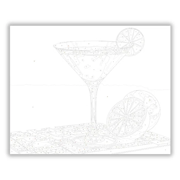 Friss daiquiri koktél - számfestő készlet - számfestő készlet