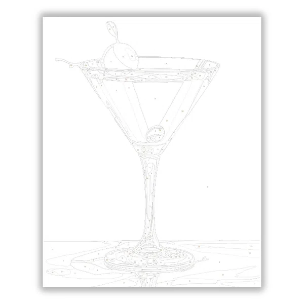 Klasszikus martini - számfestő készlet - számfestő készlet