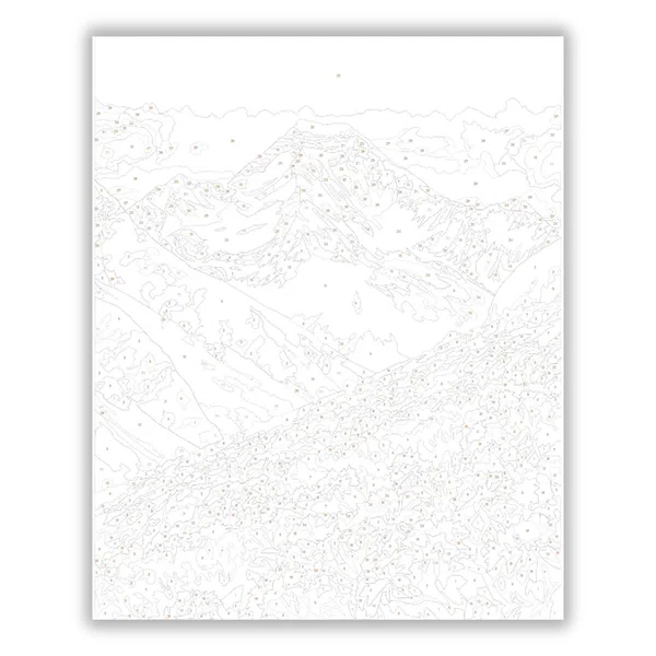 Ragyogó Everest-csúcs - számfestő készlet - számfestő készlet