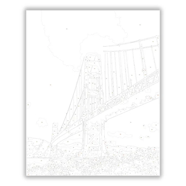 Golden Gate híd - számfestő készlet - számfestő készlet