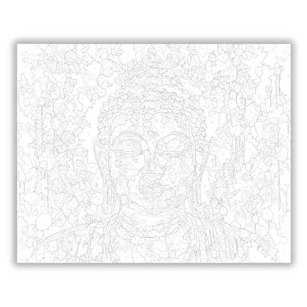 Vibráló Buddha csendje - számfestő készlet - számfestő készlet