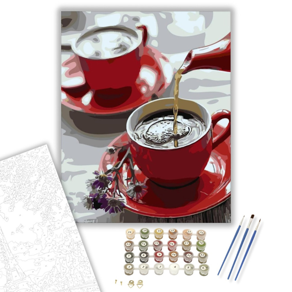 Tea délután - számfestő készlet - számfestő készlet