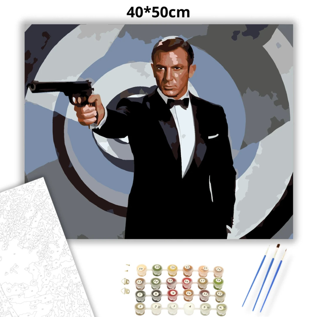 007 ügynök - számfestő készlet - számfestő készlet