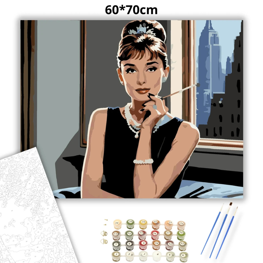 New York-i elegancia - számfestő készlet – 60×70 cm (Keret nélkül) - számfestő készlet