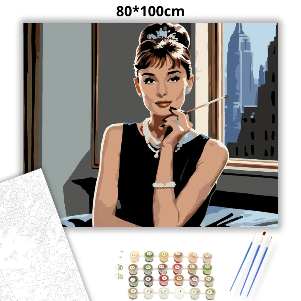 New York-i elegancia - számfestő készlet – 80×100 cm (Keret nélkül) - számfestő készlet