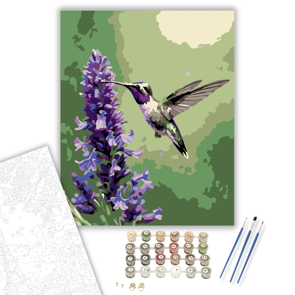 Kolibri a Levendulánál - számfestő készlet - számfestő készlet