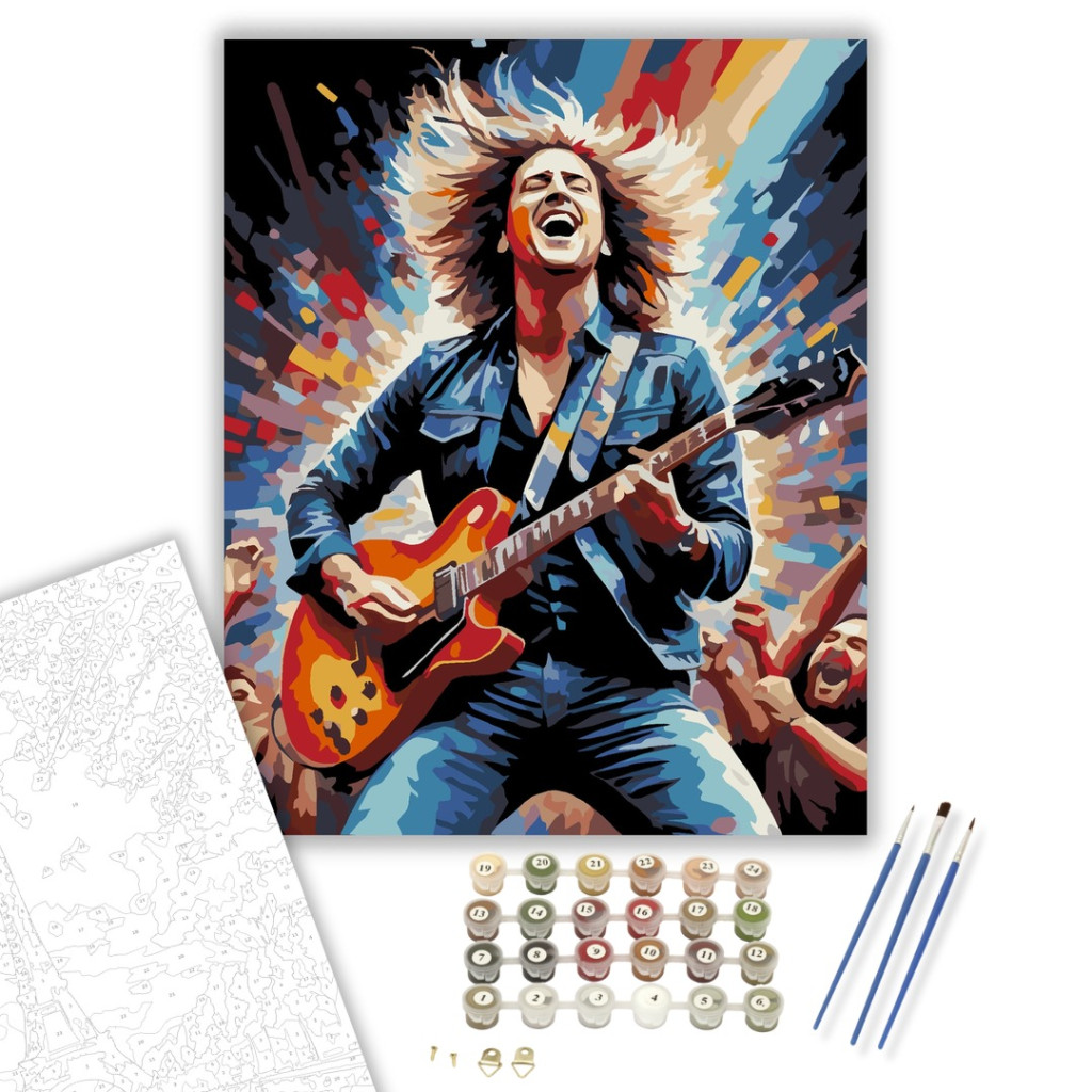 Rock Zenész Koncerten - számfestő készlet - számfestő készlet