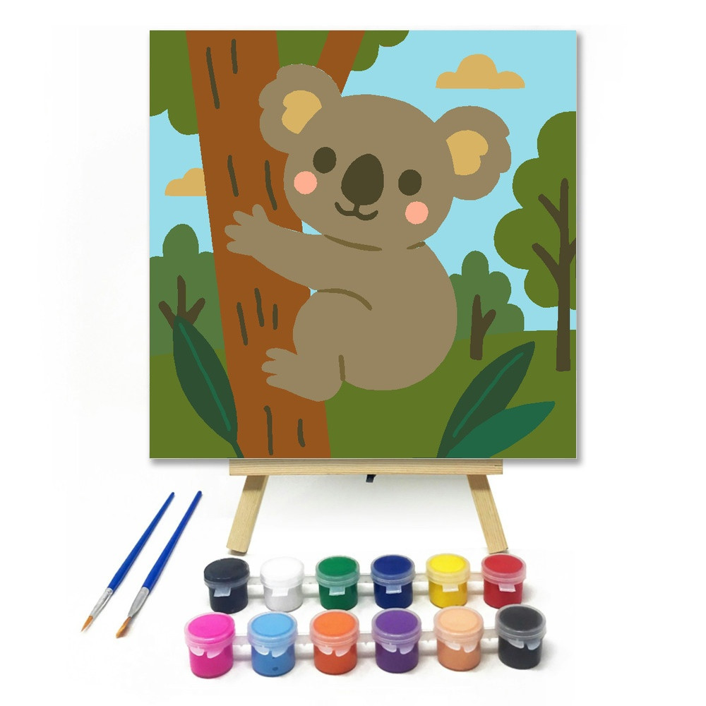 Cuki Koala a Fán - gyerek számfestő készlet