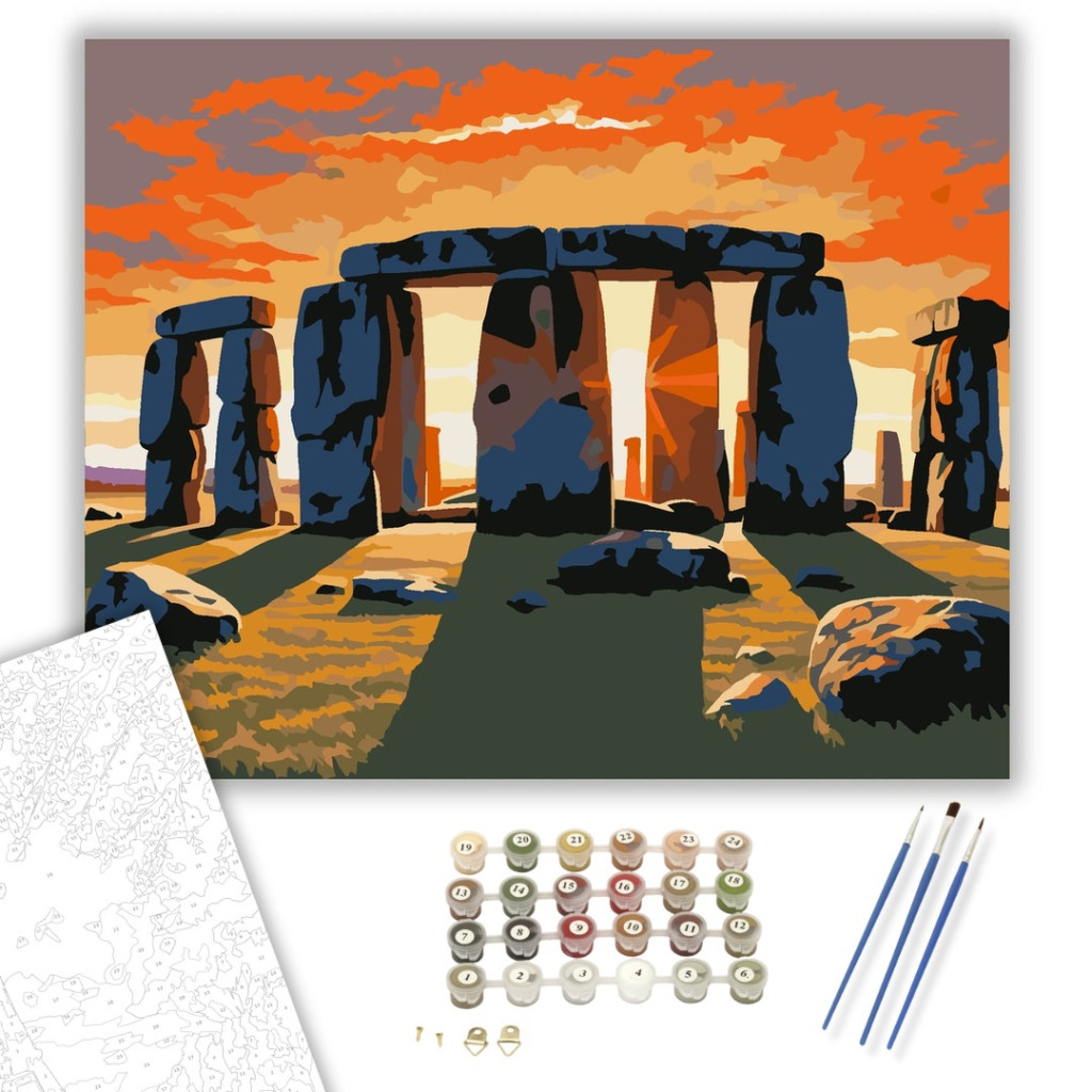 Stonehenge Naplementében - számfestő készlet - számfestő készlet