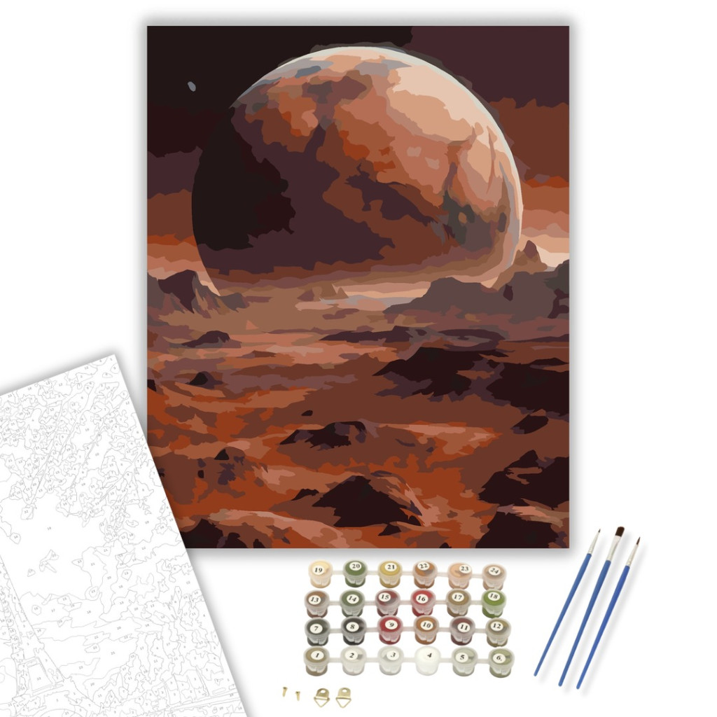 Mars Felszíne és Phobos - számfestő készlet - számfestő készlet